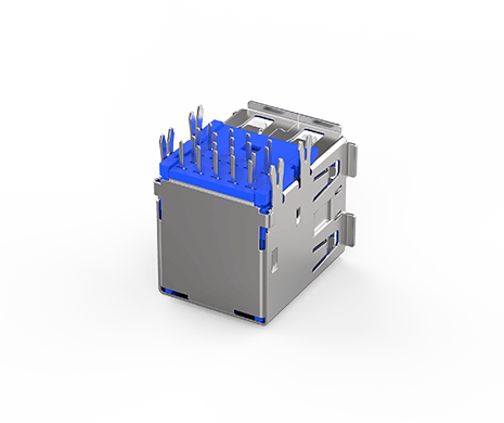 USB3.0 A型，双端口，双列直插式封装 209B-DA12