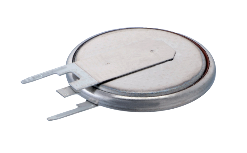 CR1620FV-LF  带焊片的锂电池 垂直安装 用 2个标签 FV 规格   