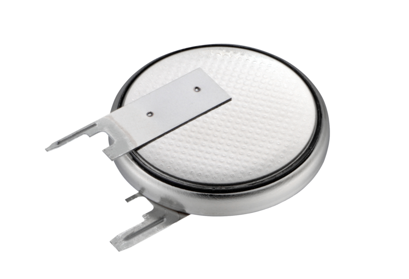 CR2032 MFR VF3* 带焊片的锂电池 垂直安装 用 2个标签 FV 规格   