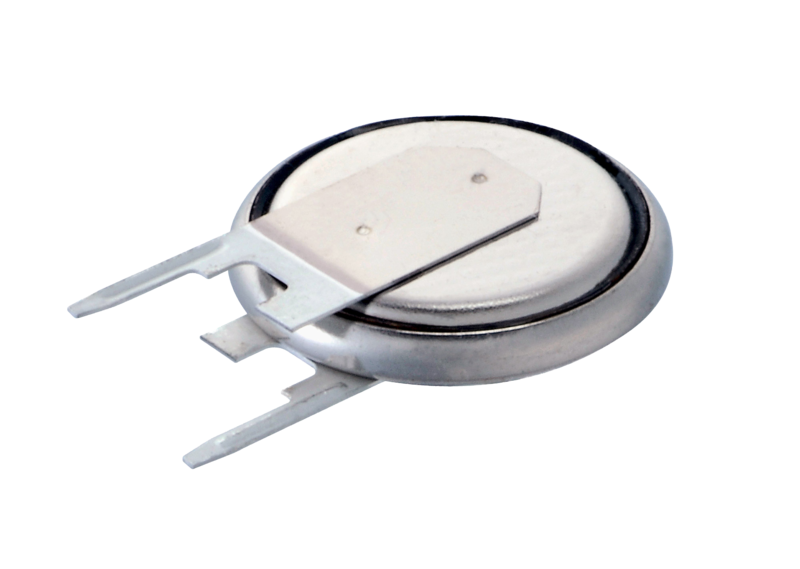 CR1220 MFR FV  带焊片的锂电池 垂直安装 用 2个标签 FV 规格   