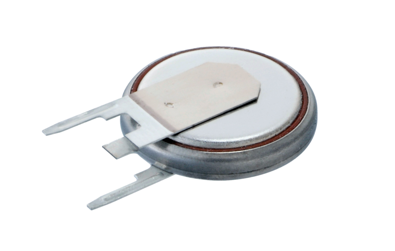 CR1225FV-LF  带焊片的锂电池 垂直安装 用 2个标签 FV 规格   